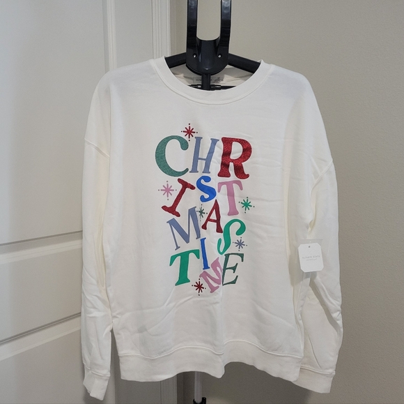 Christmas Time Glitter Oversized Sweatshirt - Picture 2 of 4